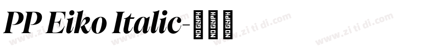 PP Eiko Italic字体转换